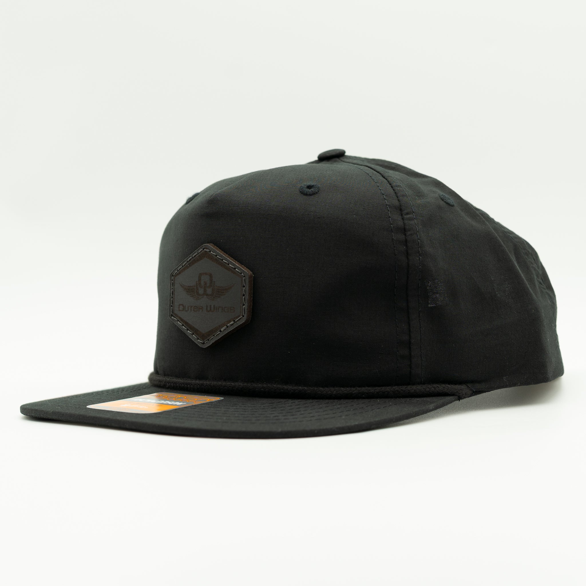 Leather Patch Rope Hat – Outer Wings logo Richardson 256 Low Profile