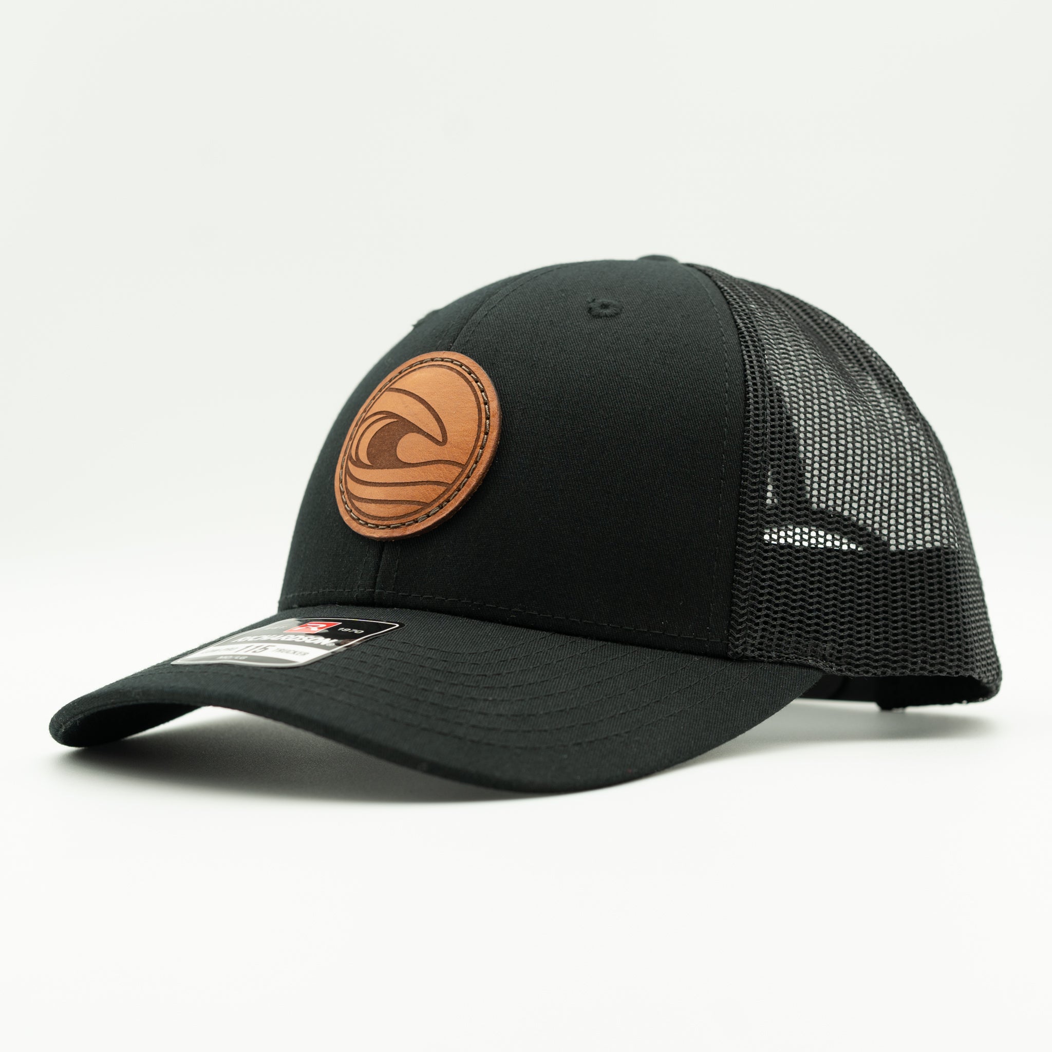 TIDAL WAVE Leather Patch Hat – Richardson 115 Low Profile Hat