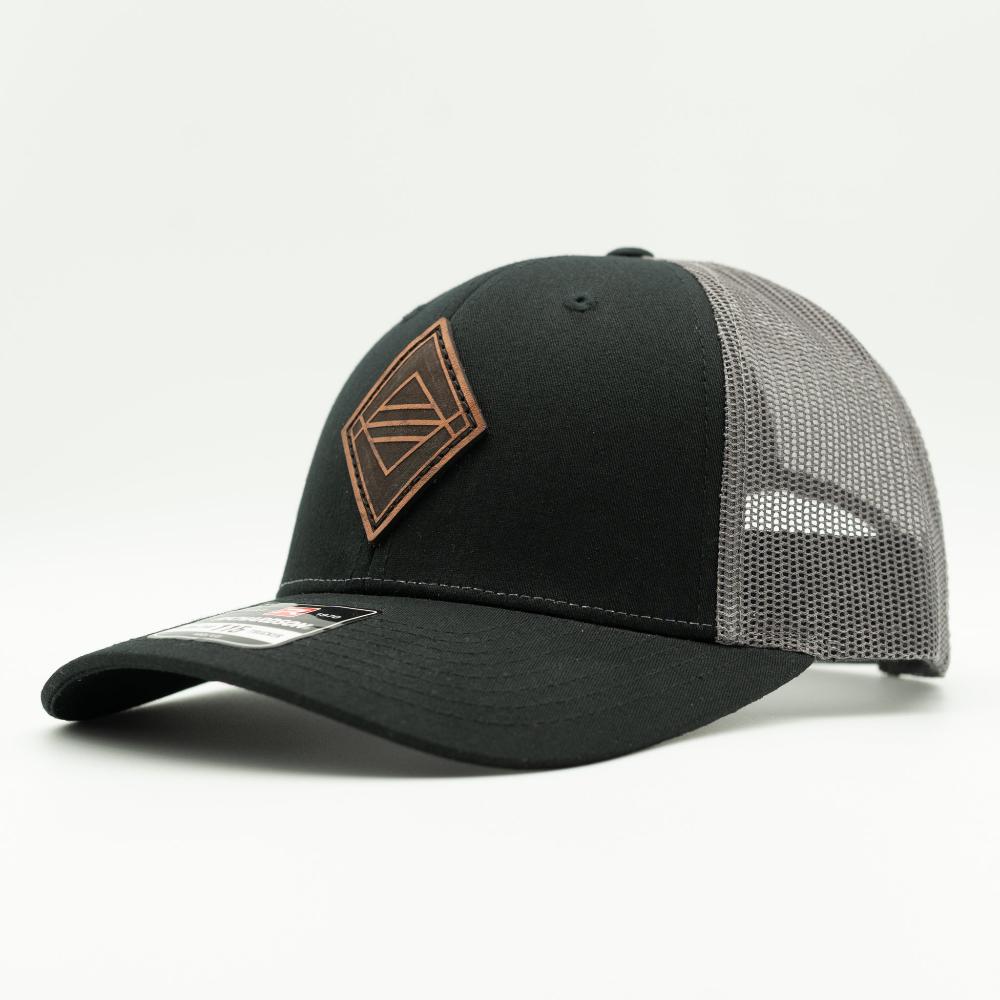 SKY DIAMOND Leather Patch Trucker Hat – Richardson 115 Low Profile