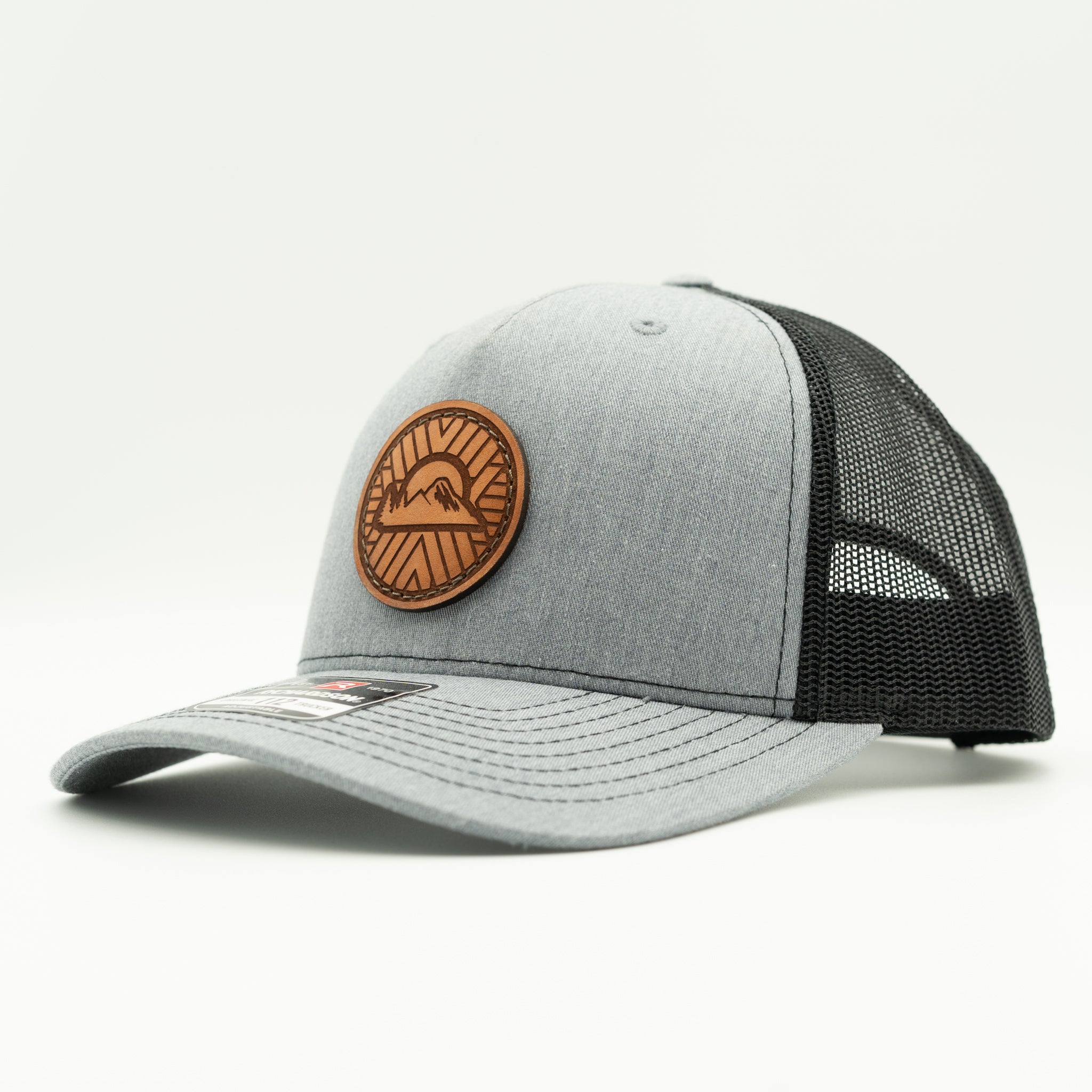 MOSAIC SUNSET Leather Patch Hat – Richardson 112FP Trucker