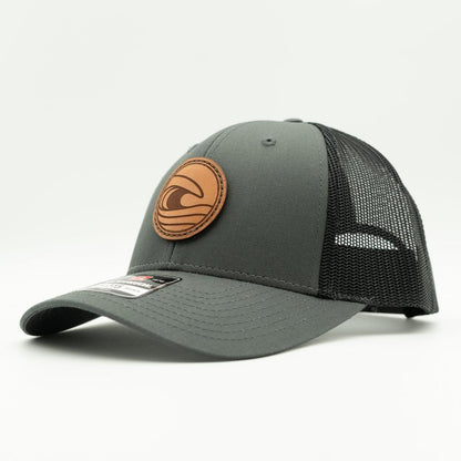 TIDAL WAVE Leather Patch Hat – Richardson 115 Low Profile Hat