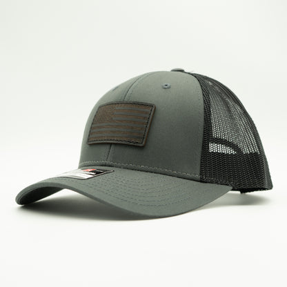 AMERICAN FLAG Leather Patch Hat | Richardson 115