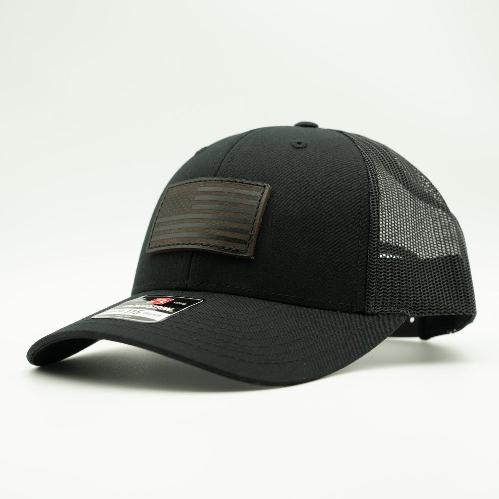 AMERICAN FLAG Leather Patch Hat – Richardson 115 & 112