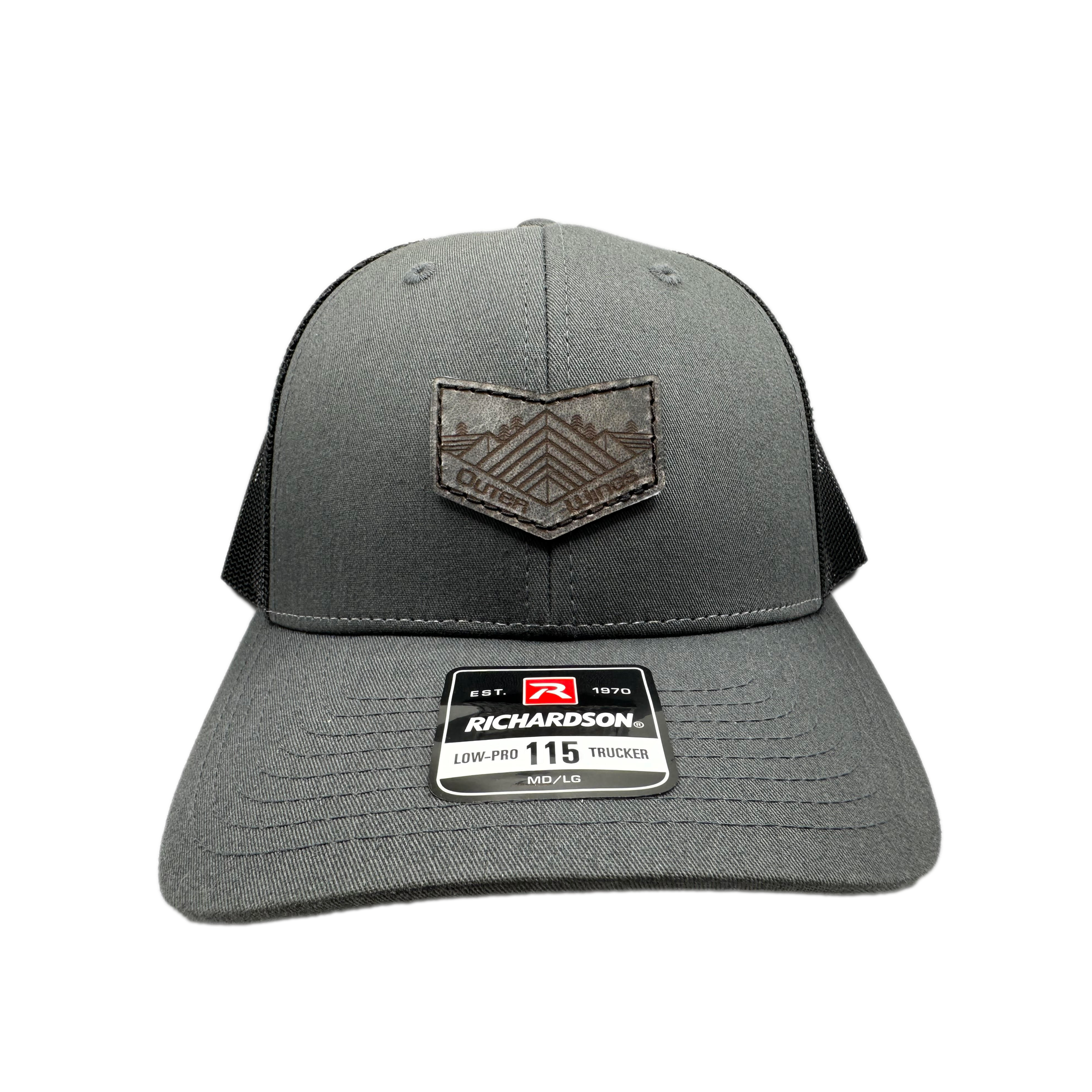 MIDNIGHT MOUNTAIN Hat - Richardson 115 Low Profile Leather Patch