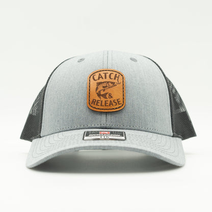 CATCH & RELEASE - Leather Patch Fishing Hat – Richardson 115 and 112