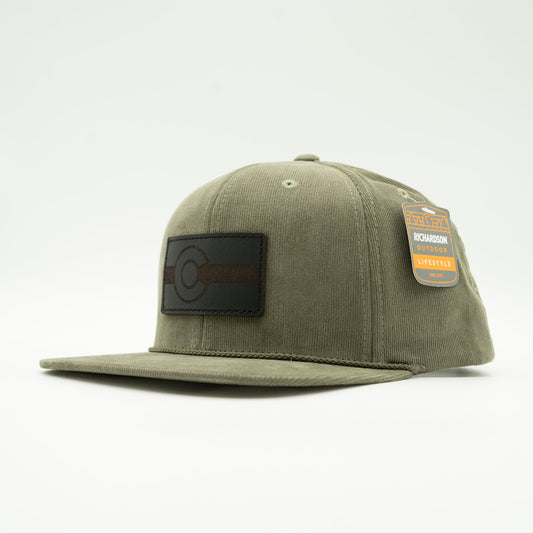 Colorful Colorado Leather Patch Hat – Richardson 253 Corduroy Flat Bill