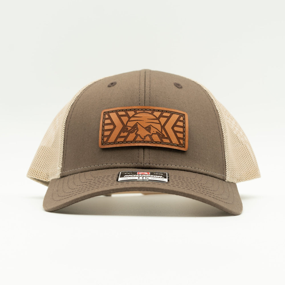 MOSAIC MOUNTAIN Leather Patch Hat – Richardson 115 Low Profile