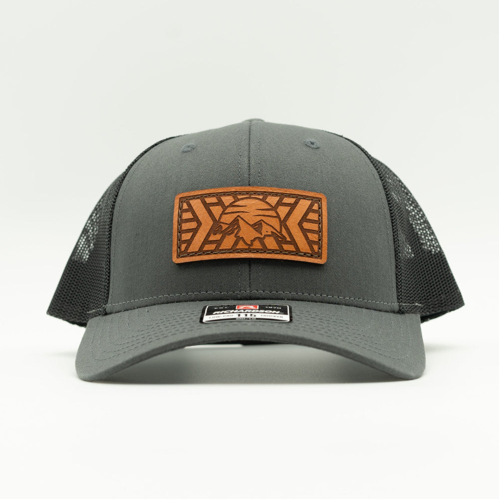 MOSAIC MOUNTAIN Leather Patch Hat – Richardson 115 Low Profile