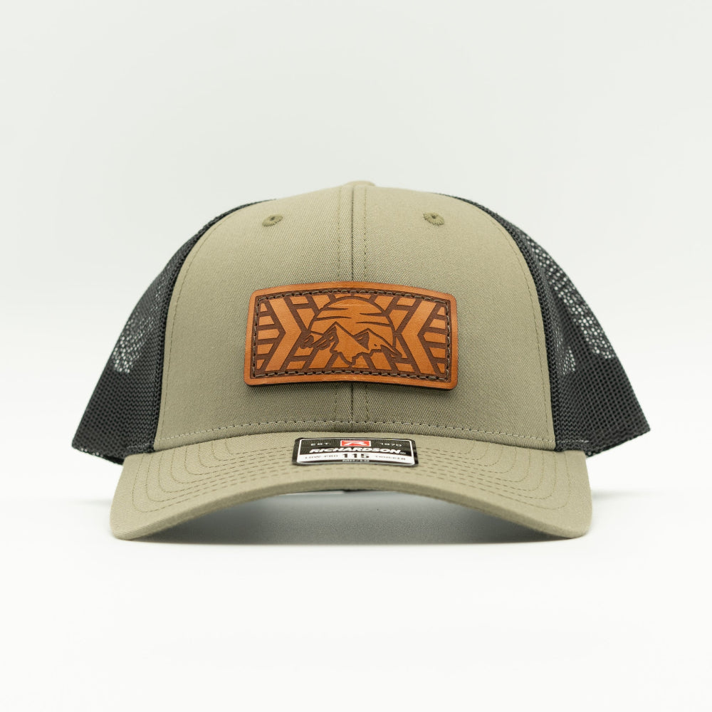 MOSAIC MOUNTAIN Leather Patch Hat – Richardson 115 Low Profile