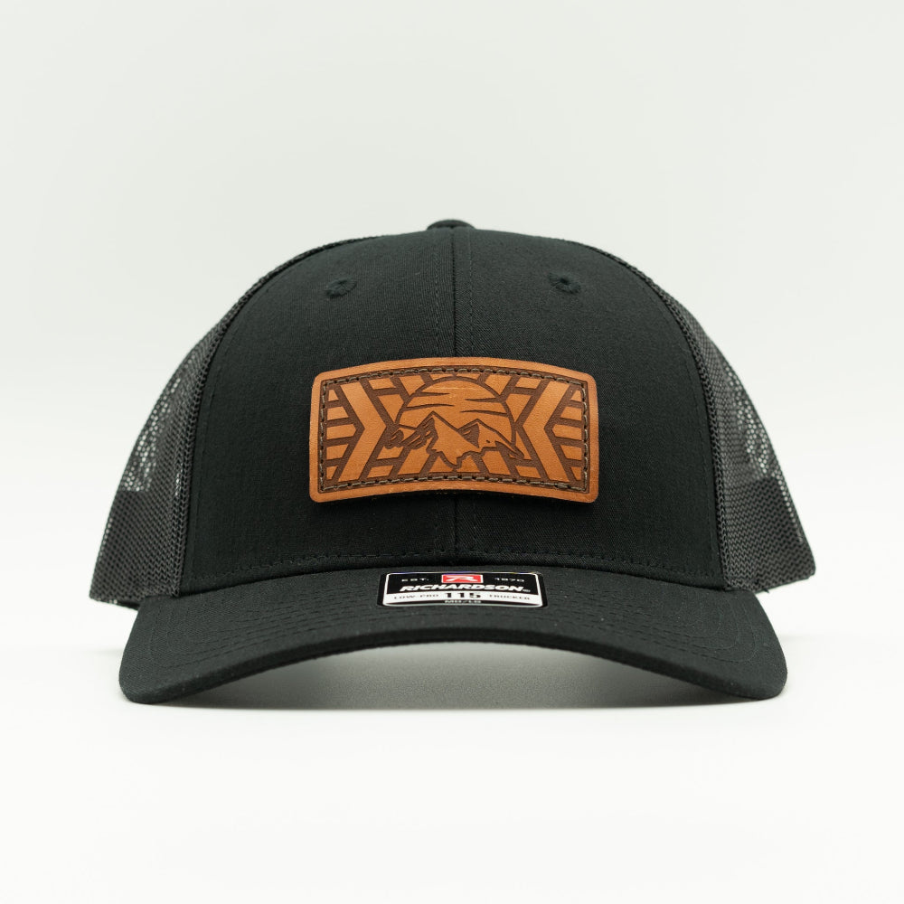 MOSAIC MOUNTAIN Leather Patch Hat – Richardson 115 Low Profile