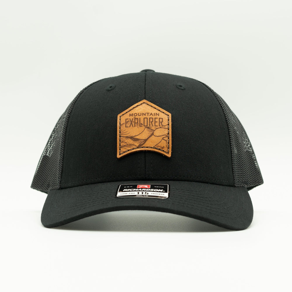 MOUNTAIN EXPLORER Leather Patch Hat – Richardson 115 Low Profile