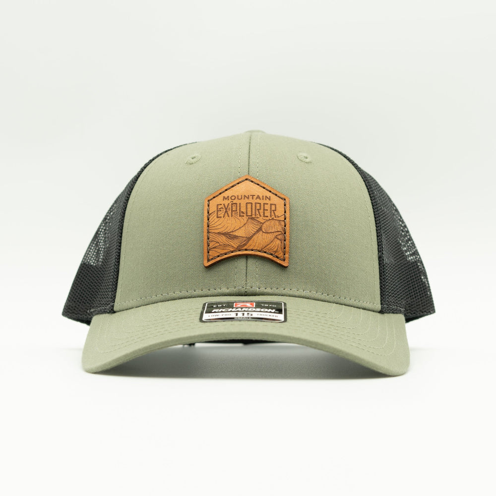 MOUNTAIN EXPLORER Leather Patch Hat – Richardson 115 Low Profile