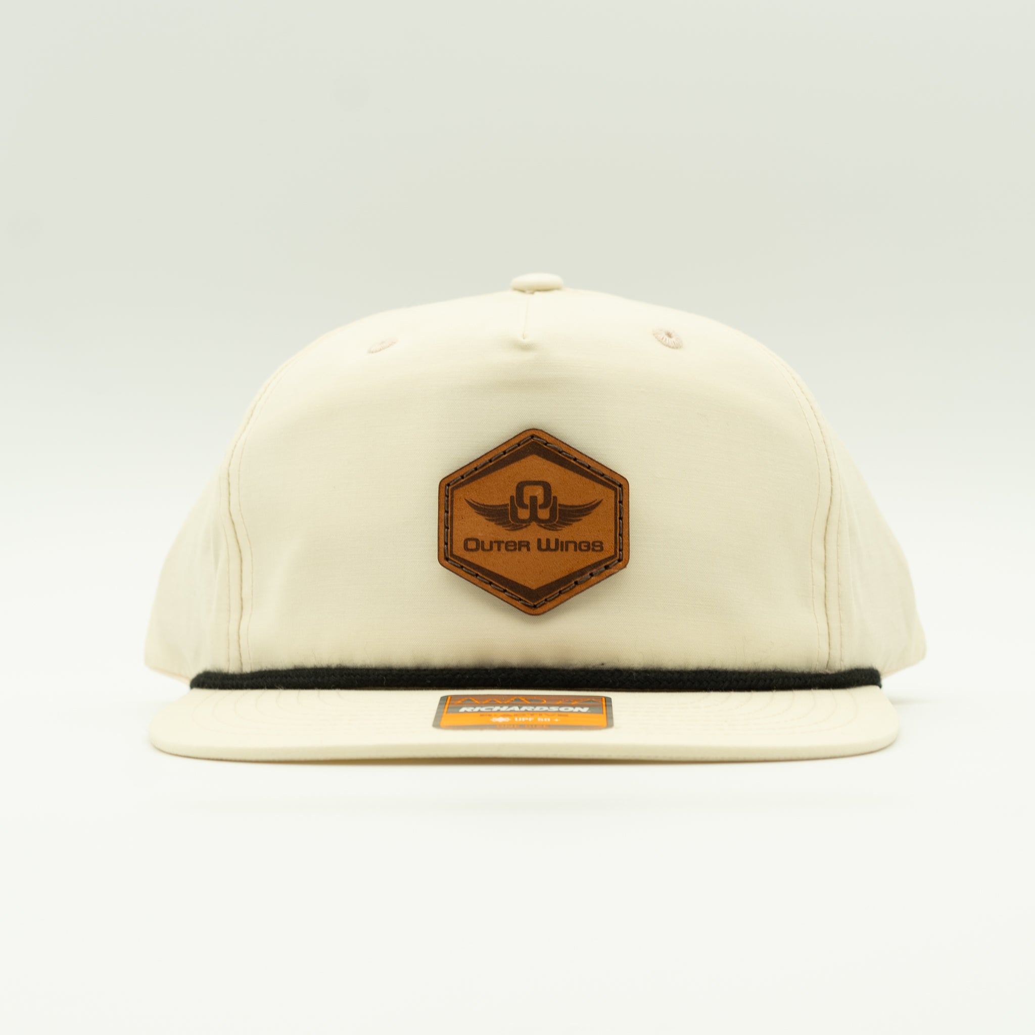 Leather Patch Rope Hat – Outer Wings logo Richardson 256 Low Profile