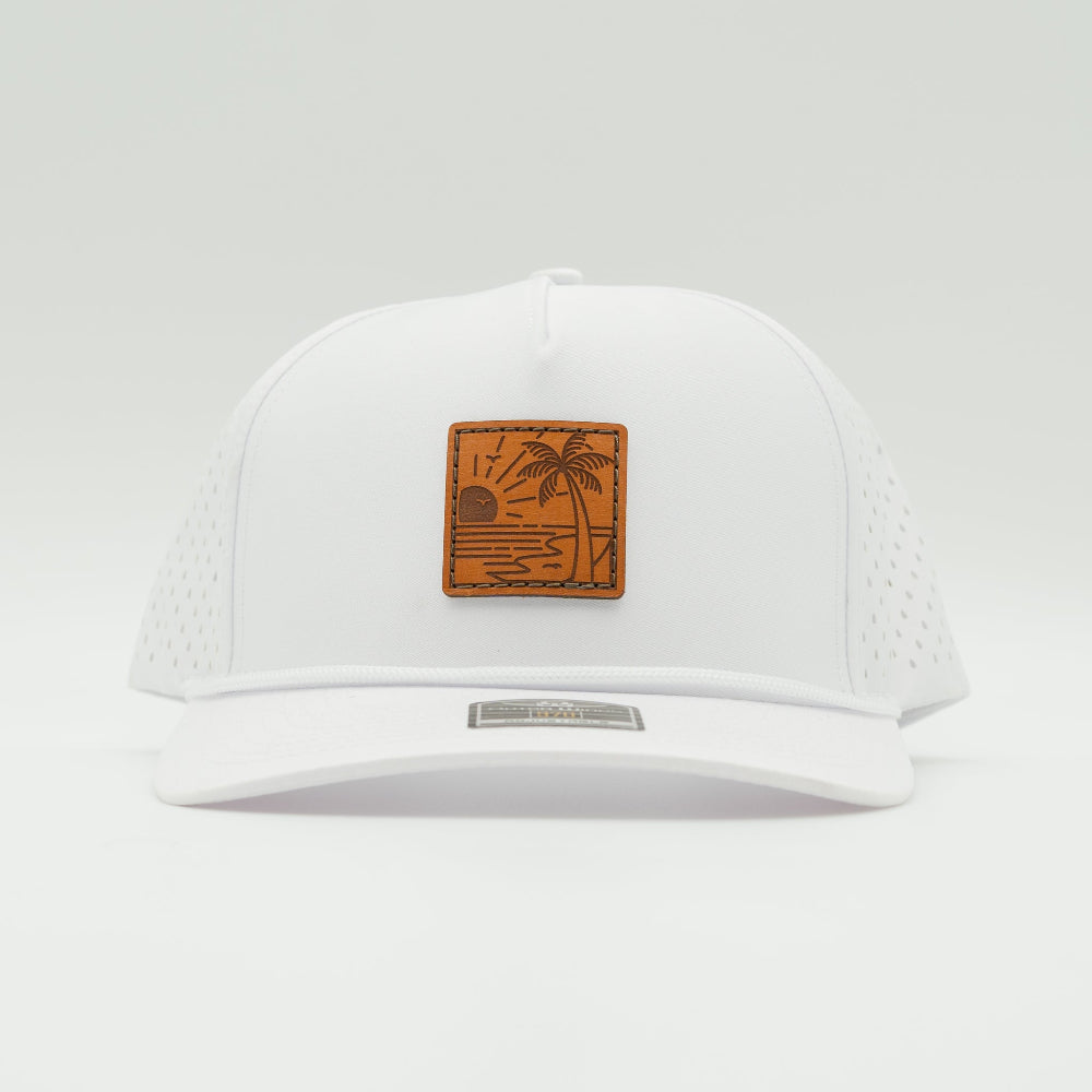 SEASIDE SERENITY- Leather Patch Rope Hat Snapback