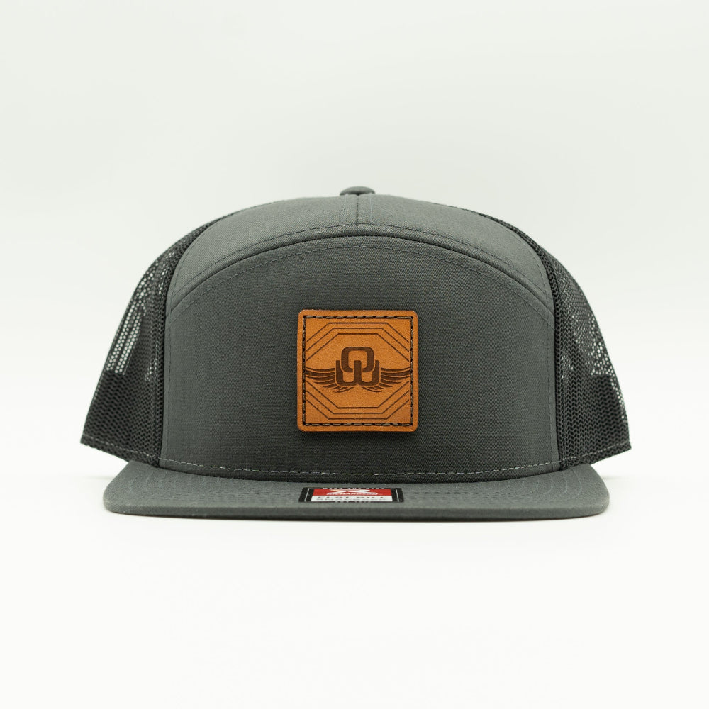 SKYBOUND Leather Patch Trucker Hat – Richardson 168 High Profile