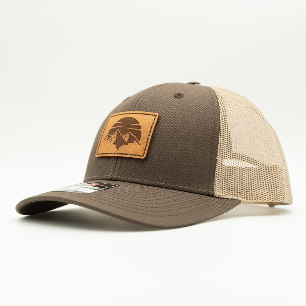 SUNSET MOUNTAIN Hat – Leather Patch Low Profile – Richardson 115