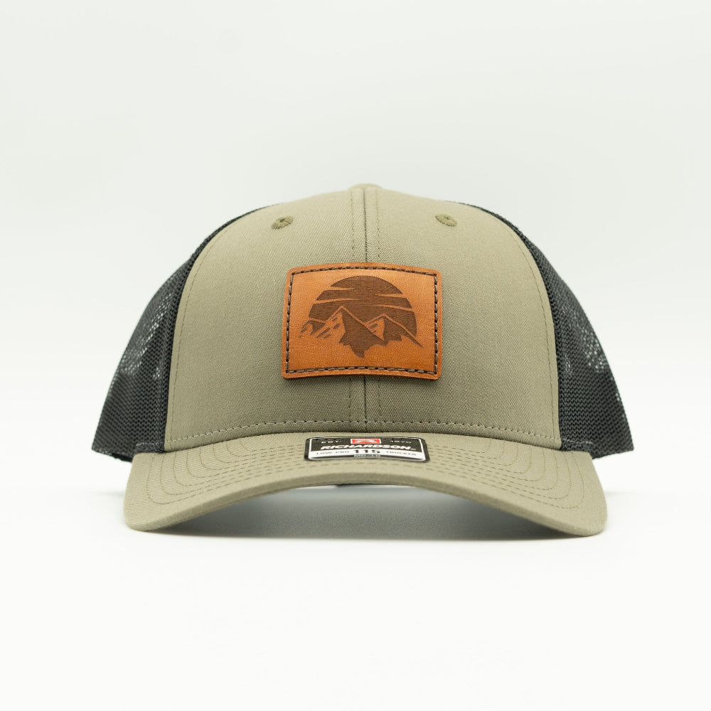 SUNSET MOUNTAIN Hat – Leather Patch Low Profile – Richardson 115