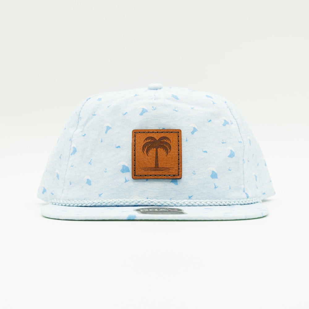 ISLAND BREEZE Leather Patch Hat – Imperial Rope Flat Bill