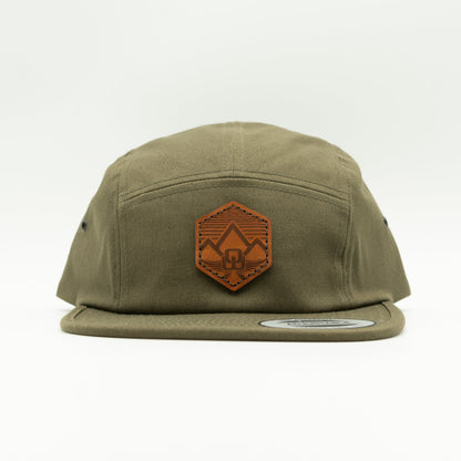 WINGCREST Leather Patch Hat – Yupoong 7005 Flat Bill Hat