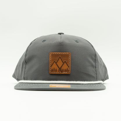 MOUNTAIN WEST Leather Patch Rope Hat Snapback – Richardson 256 Low Profile