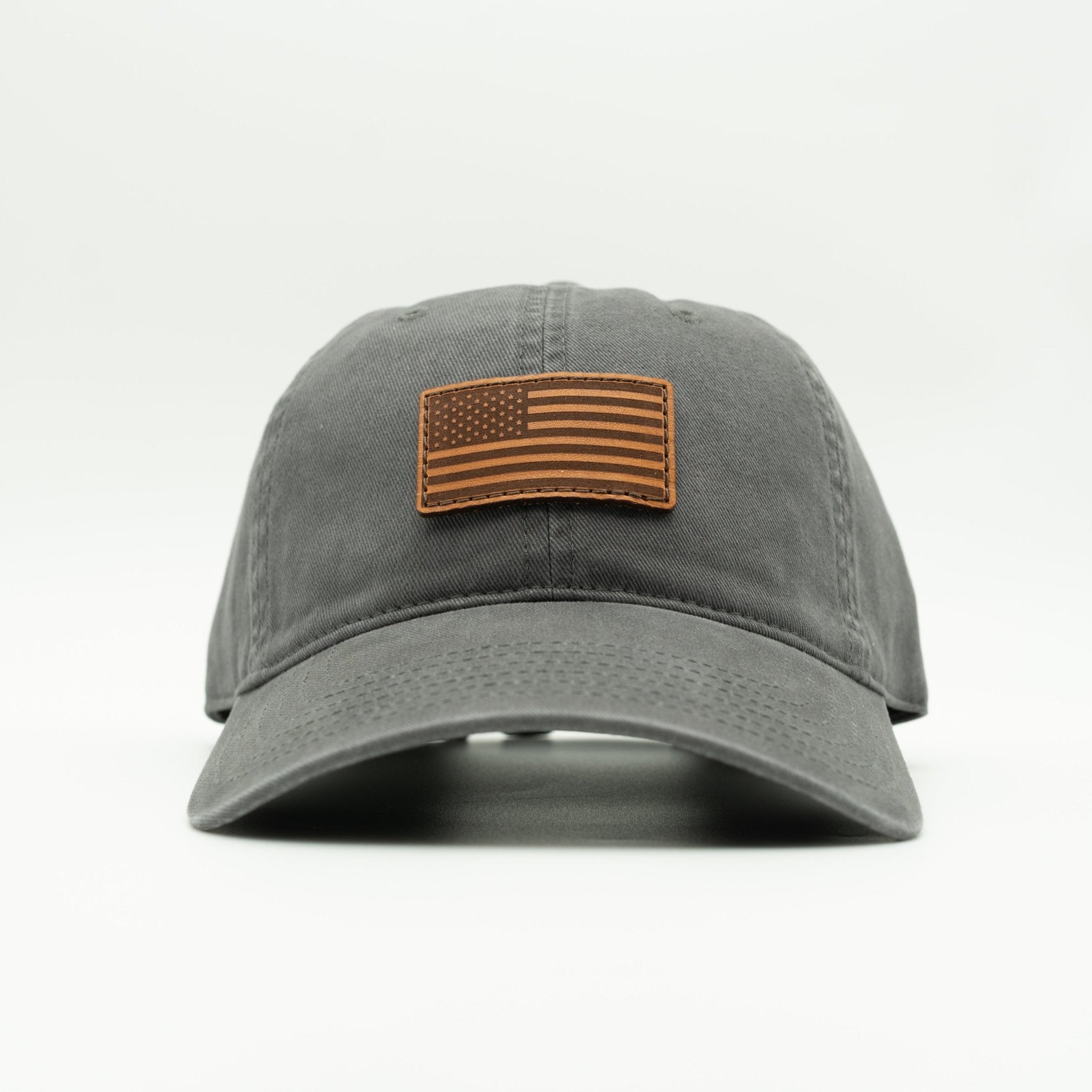 Gray cap with an American flag patch on a white background

Color: Charcoal