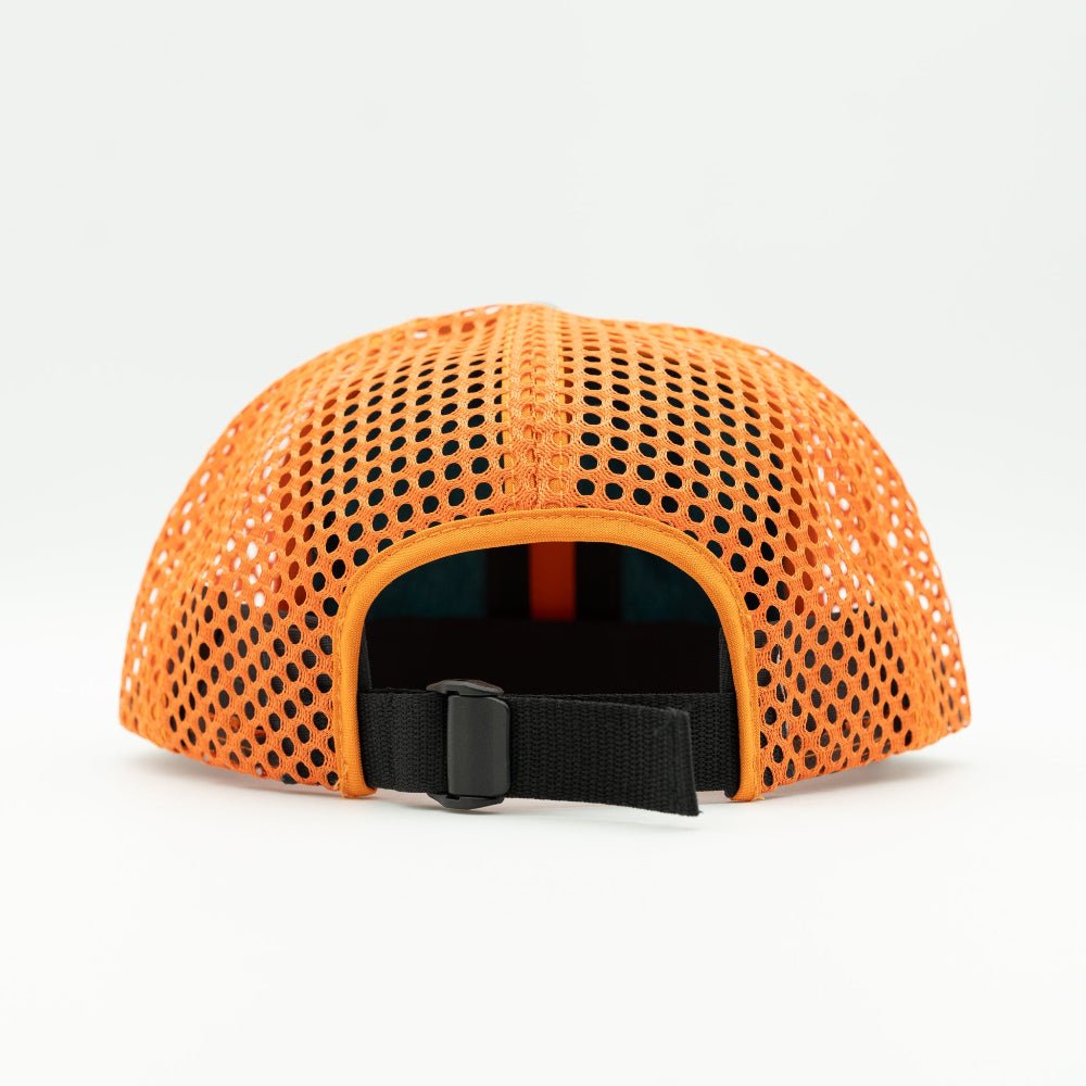 Teal and orange Richardson 935 performance hat back view with breathable mesh and quick-adjust strap, performance hat for lake days and travel

Color: Teal/Orange