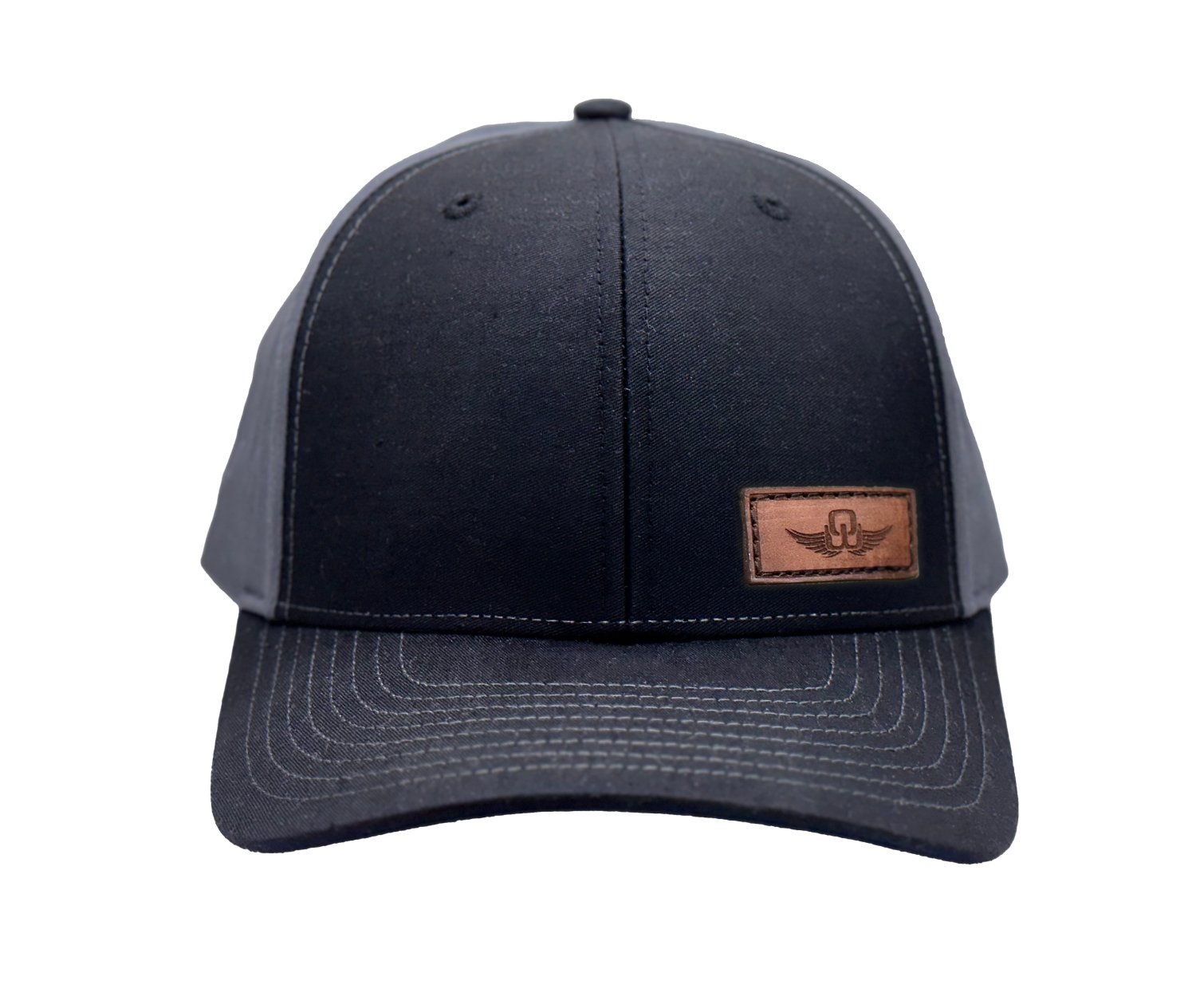 Custom Richardson 312 Leather Patch Hat. Laser Engraved, full-grain, veg tanned, leather patch. We Design and make each custom leather patch in Colorado, USA. We then hand sew each custom patch onto a best selling Richardson hat.