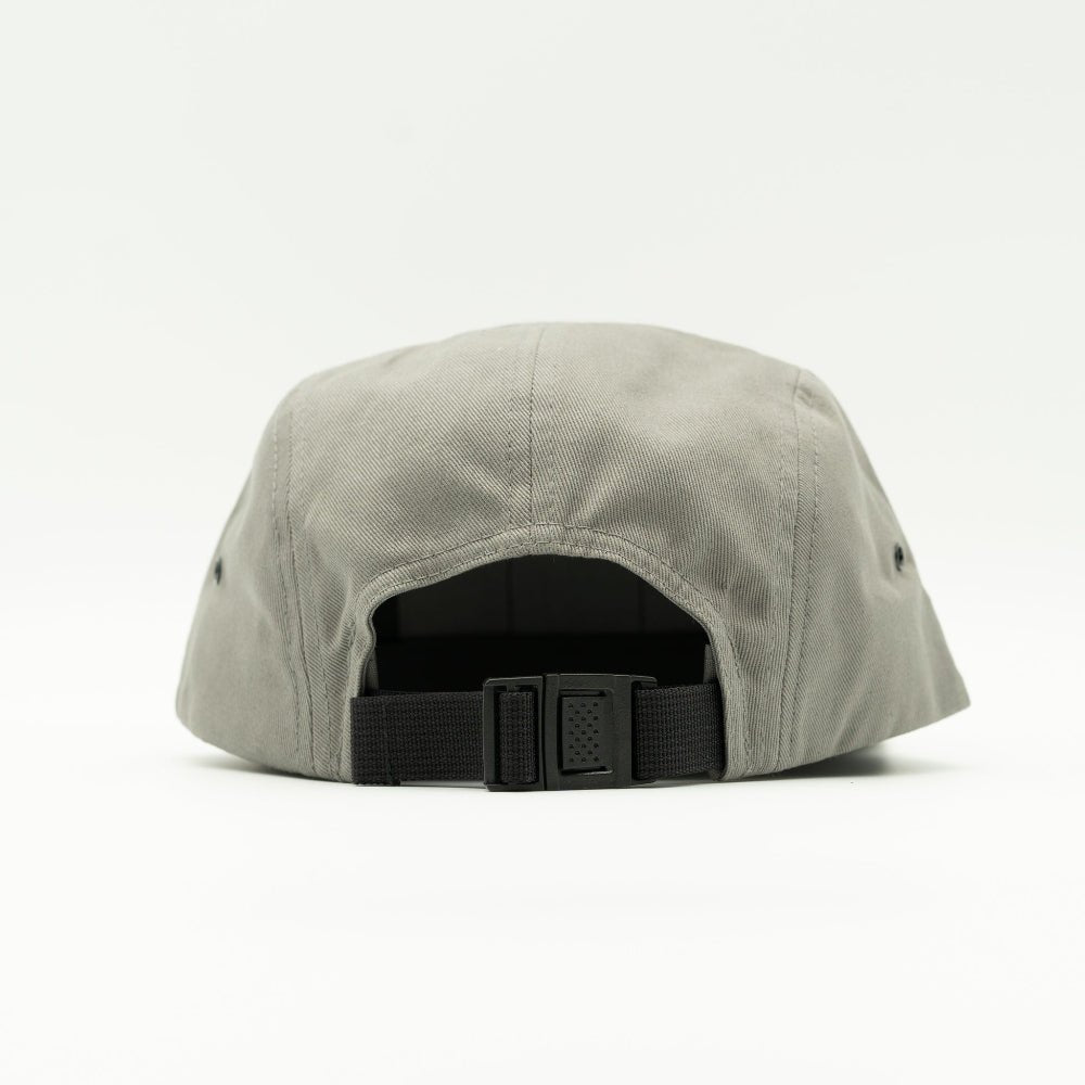 Back view of grey/charcoal Camp Vibes Only camper hat showing the strapback adjustment and low profile 5 panel design.

Color: Dark Grey