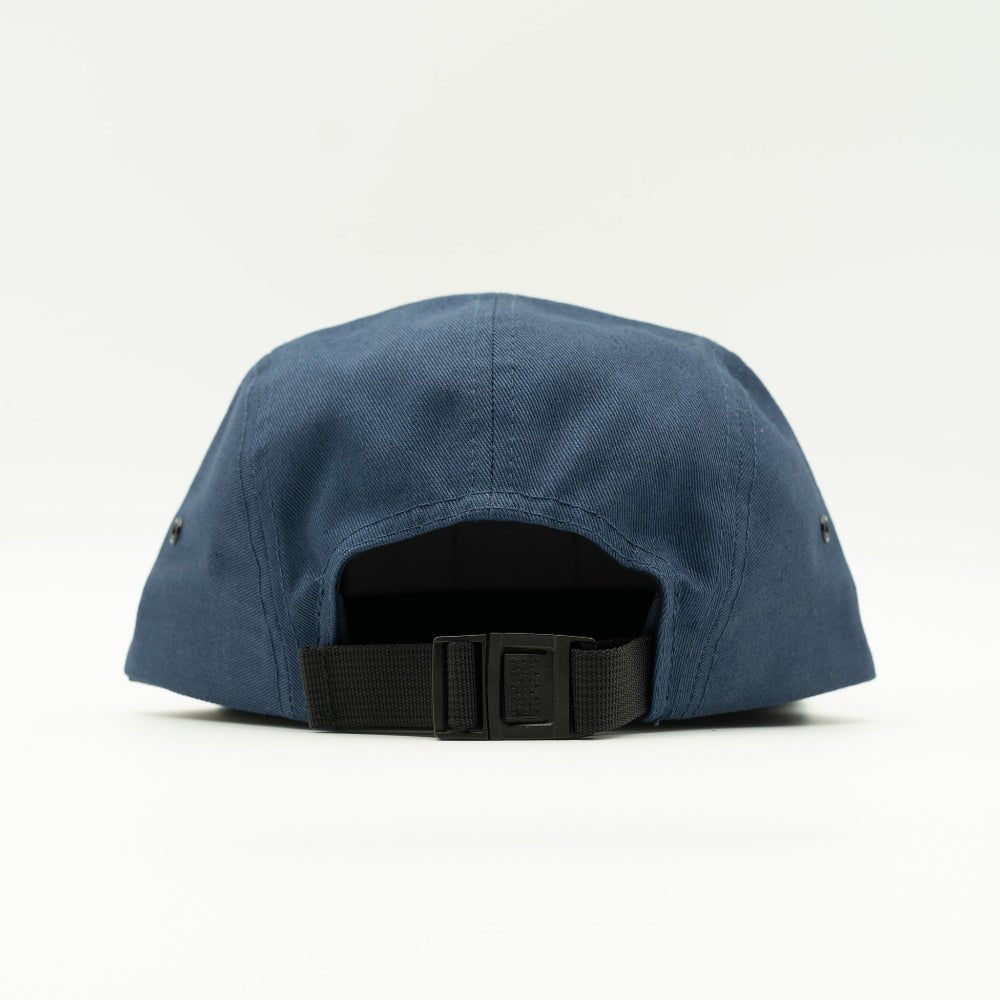 Back view of navy Camp Vibes Only camper cap with adjustable strapback and relaxed low profile shape.

Color: Navy